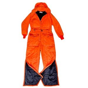 WOODFIELD 90s Blaze Orange Insulated Hunting Coveralls Made In USA l Men's Sz L